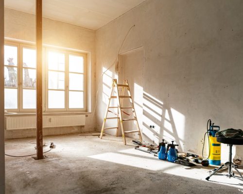 rebuilding an Old real estate apartment, prepared and ready for renovate